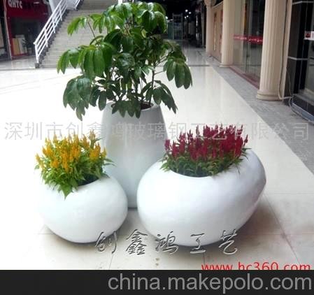 批量制作玻璃鋼花盆 批發(fā)玻璃鋼花盆圖片