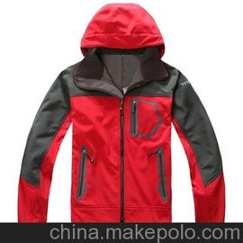 抓絨二層三層戶外運(yùn)動(dòng)可脫卸防寒歐美沖鋒衣、褲批發(fā)定做加工