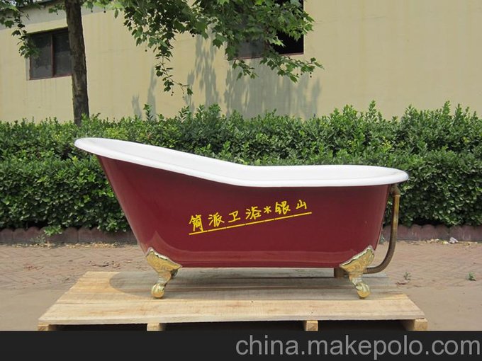 供應豪華獨立式鑄鐵浴缸圖片