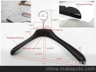 荔浦木衣架工廠直供服裝展示道具木衣架、橡膠漆實木衣架圖片