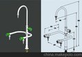 灞桥实验室配件，陕西规模较大的台式三口鹅颈水龙头供应