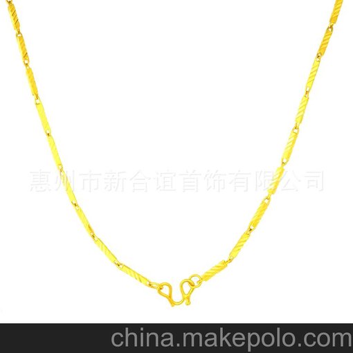 男/女 通用 寬項鏈 鍍金項鏈 時尚飾品 鍍24K黃金圖片