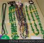 三葉草珠子項鏈/St. Patrick´s Day裝飾項鏈/愛爾蘭節日裝飾珠鏈