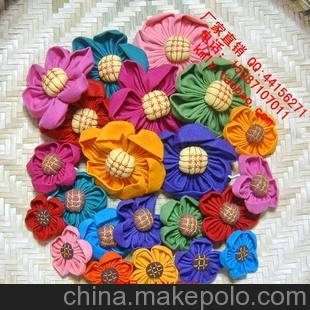 布藝配件五瓣花 向日葵花 太陽花 服裝服飾鞋帽配飾配件圖片