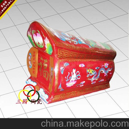 供應陶瓷骨灰棺材圖片