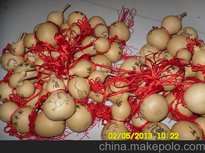 供應(yīng)十二生肖烙畫葫蘆掛件圖片
