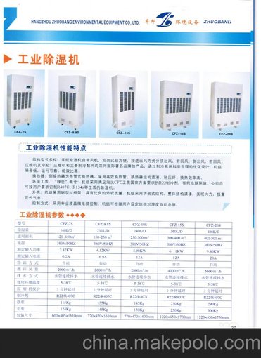 供應卓邦2-100kg人防除濕機圖片