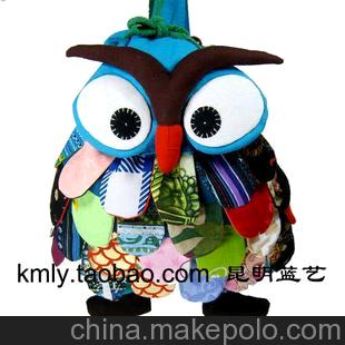 貓頭鷹背包 (中號) 貓頭鷹包 owl bag handmade patchwork