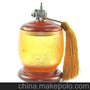 供应国彩琉璃 琉璃 琉璃定制 琉璃茶叶罐 烧制琉璃茶叶罐 茶叶罐