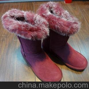 雪地靴 5107 中筒女靴 TPR底 20雙起批 溫州批發(fā) 女圖片