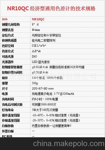 NR10QC國產(chǎn)色差儀 4mm口徑 便攜式 海濱儀器批發(fā)圖片