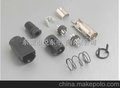 供应连接器POWER DIN八，九件式/装配式3/4P锁扣圆形连接器