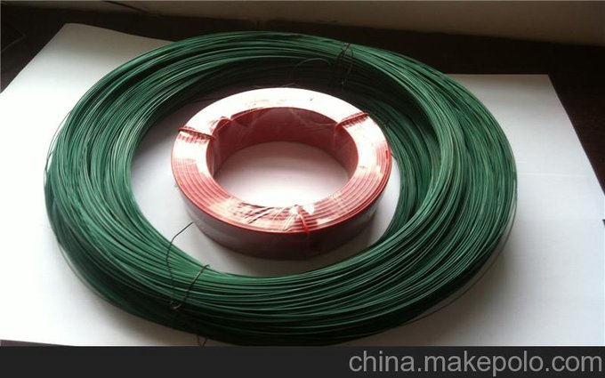 包塑鐵芯扎絲，白扎絲，包塑絲圖片