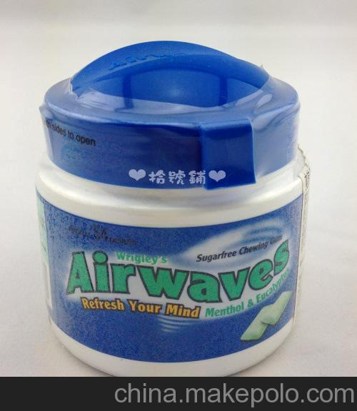 進口Airwaves爽浪無糖口香糖 超涼薄荷味 75g/罐