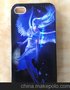 深蓝色 梦幻天使 Iphone4/4s手机保护套水转印加工