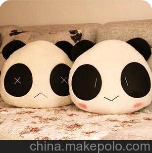 尚宣熊貓抱枕手捂 超萌熊貓頭抱枕 暖手捂毛絨娃娃情侶午睡枕特價(jià)圖片