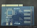 双面蓝油PCB板，沉金工艺，带BGA金手指