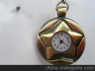 掛表批發(fā)/牛仔搭配飾品，韓版牛仔鏈五角星復(fù)古項(xiàng)鏈表，圖片
