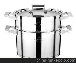 廠家直銷超低價24CM 不銹鋼方管柄二層多用蒸鍋圖片
