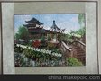 苏绣精品 苏绣礼品 挂饰 装饰画 凉亭假山 精品软裱 仿苏绣