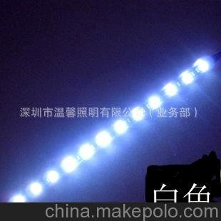 LED燈條 5050貼片燈條燈帶 12燈/30CM 柔性柜臺(tái)防水軟燈條圖片