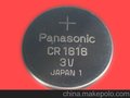 Panasonic松下CR1616电池纽扣电池，鋰锰电池，一次性电池