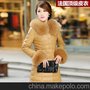 供应真皮羽绒服女中长款 真皮皮衣女 皮衣新款绵羊皮皮草外套