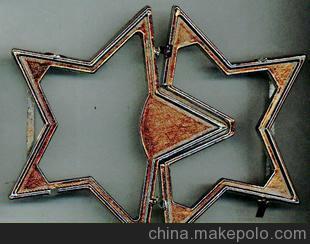 生产厂家 流行热卖腰带插扣 五角星形 贴皮金属皮带对扣 C406图片