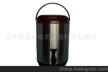 供应珍珠奶茶器具(不锈钢保温桶奶茶桶)10L