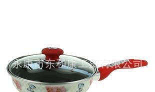 廠家直銷批發(fā)正品32cm炒鍋/琺瑯鍋/搪瓷鍋/不粘鍋/平底鍋 禮品鍋圖片