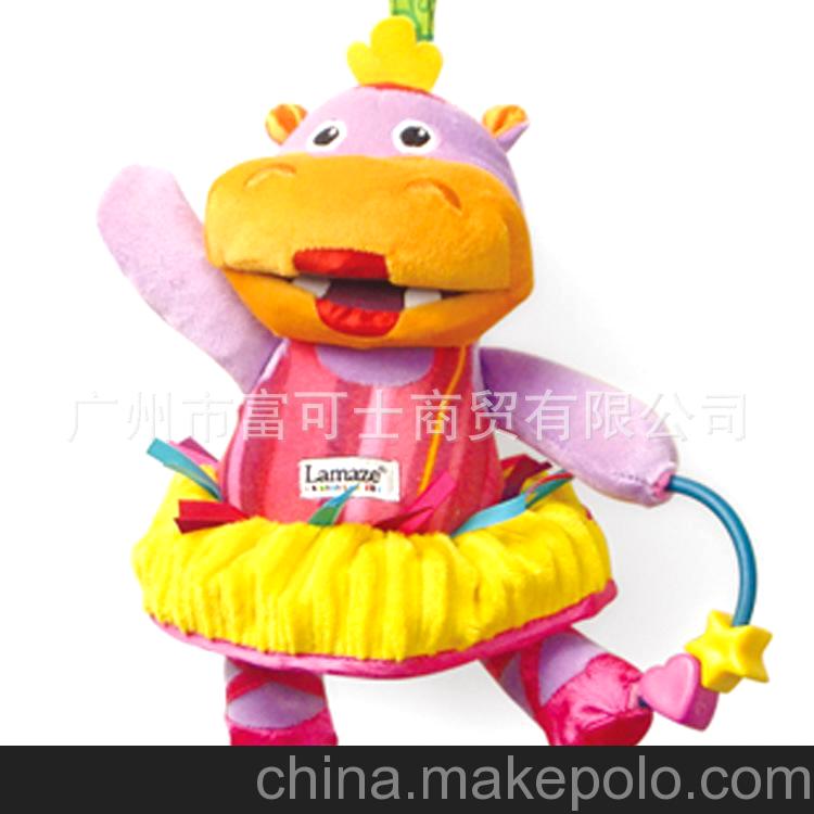 美國拉瑪澤Lamaze裙子河馬多功能車床掛 響紙/搖鈴/牙膠 寶寶玩具