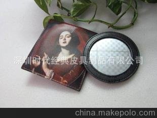 廠家專業(yè)生產(chǎn)高檔皮質(zhì)化妝鏡圖片
