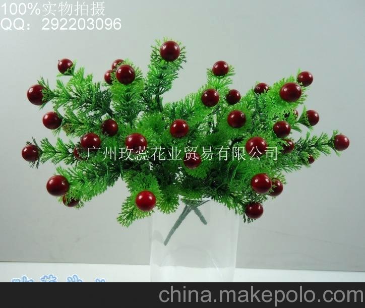 飄雪果 熱銷仿真假草 仿真花批發 仿真花廠家 人造花