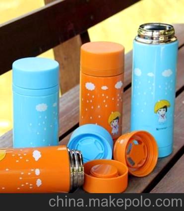 廠家直銷 保康正品 雙層不銹鋼高真空可愛卡通保溫杯 500ml茶杯