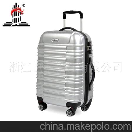廠家供應銀色條紋PC拉桿箱航空箱密碼箱行李箱包男女20寸24寸