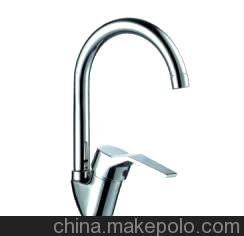 廠家生產(chǎn)長期供應(yīng)沃爾沃WRW-8125全銅單孔單把廚房龍頭圖片
