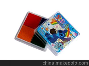 廠家熱銷(xiāo) 四色小印臺(tái) 低價(jià)玩具印臺(tái) 顏色可定做 YH-040-4