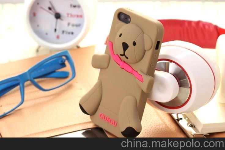 廠家供應天鵝moschino手機殼 泰迪小熊iphone5+moschino手機殼