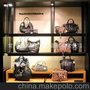 常州鎮(zhèn)江泰州南通箱包展柜制作 手提包展柜 箱包展示柜 皮包展臺