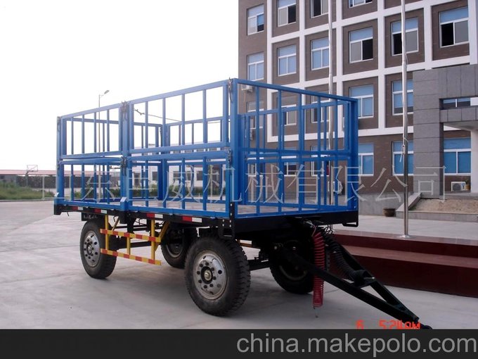 供應農用高欄全掛車(chē)拖車(chē)圖片