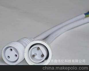 電線電纜 UL認(rèn)證 3芯1.2平方 LED投光燈 隧道燈具 公母防水線圖片