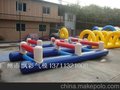广州市飘彩气模广州充气城堡趣味跨栏斗牛毛毛虫