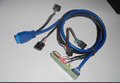 厂家供应电脑机箱内置线 20PIN转USB3.0双母头+音频接口