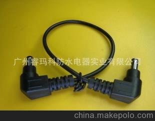 供應dc插 冷壓90度dc插 IP68防水dc插 螺帽單旋緊防水dc插圖片