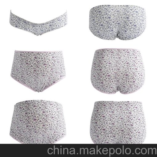 復(fù)古青花純棉孕婦內(nèi)褲 大碼孕婦內(nèi)褲圖片