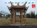 T016 菠萝格双龙六角亭 长沙凉亭 长沙木屋 长沙木结构