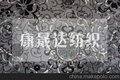 无缝羽绒内衣印花面料 （330T印花春亚纺灰底烫金黑色吉祥纹）