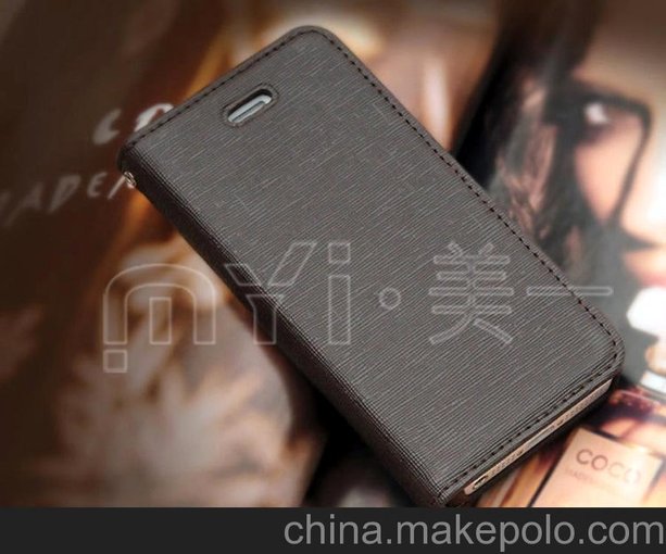 量大從優(yōu) iPhone4保護套 蘋果4s手機套 高級PU皮 左右翻/十字紋圖片