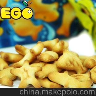 马来西亚进口饼干 EGO小鱼儿图形饼干芝士味 磨牙饼 宝宝140g