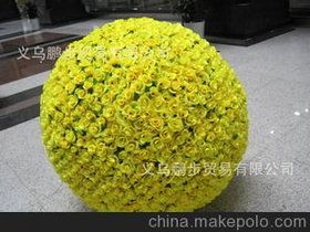 花球仿真花 花球挂饰 新房装饰花球 婚礼花球批发 绢花花球25厘米